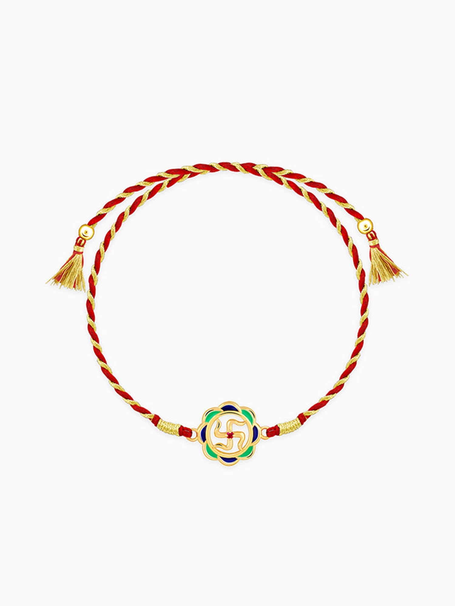 Golden Shubh Swastik Rakhi