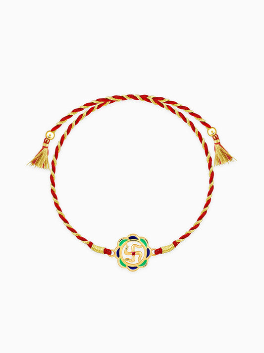 Golden Shubh Swastik Rakhi