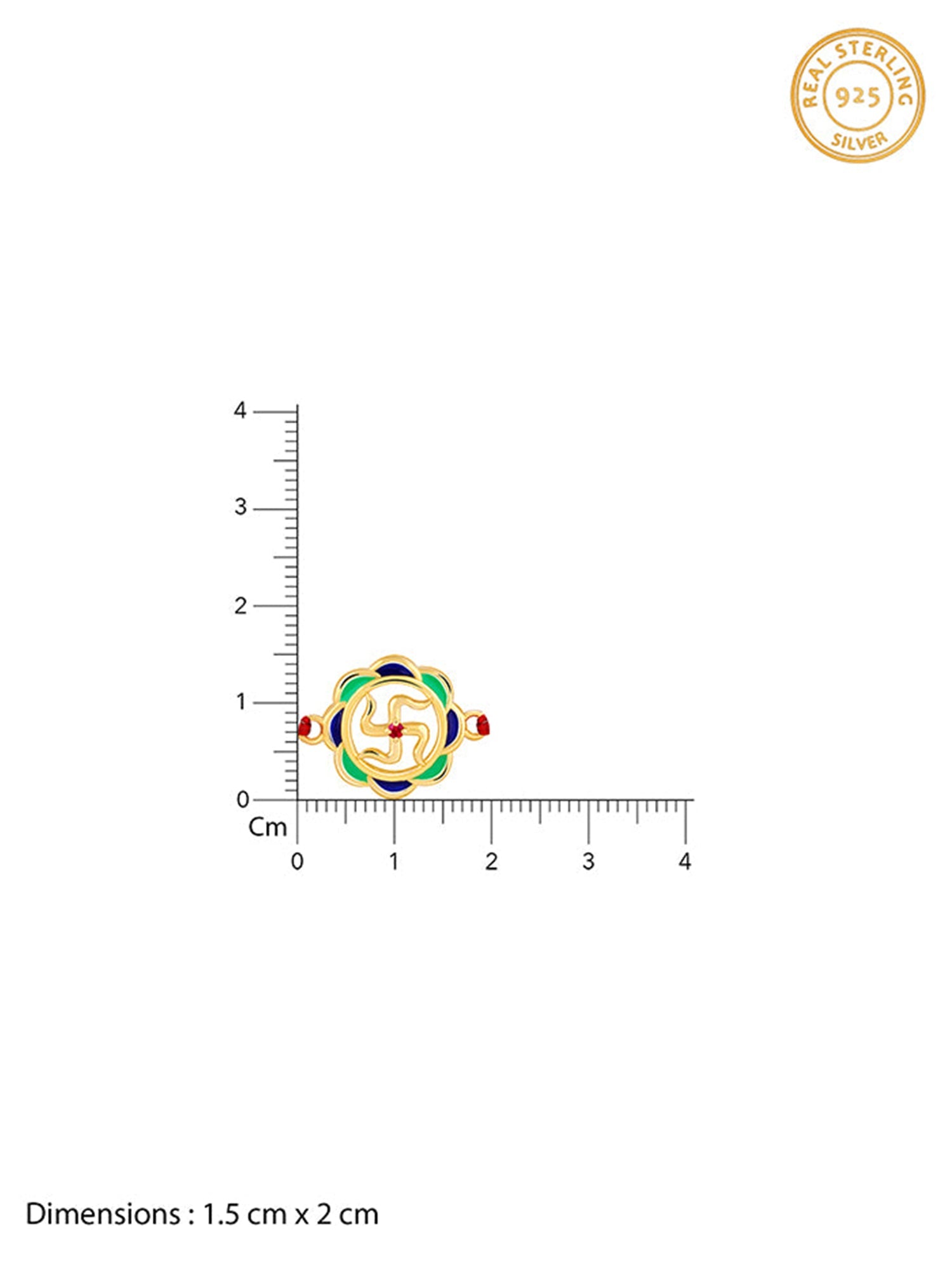Golden Shubh Swastik Rakhi