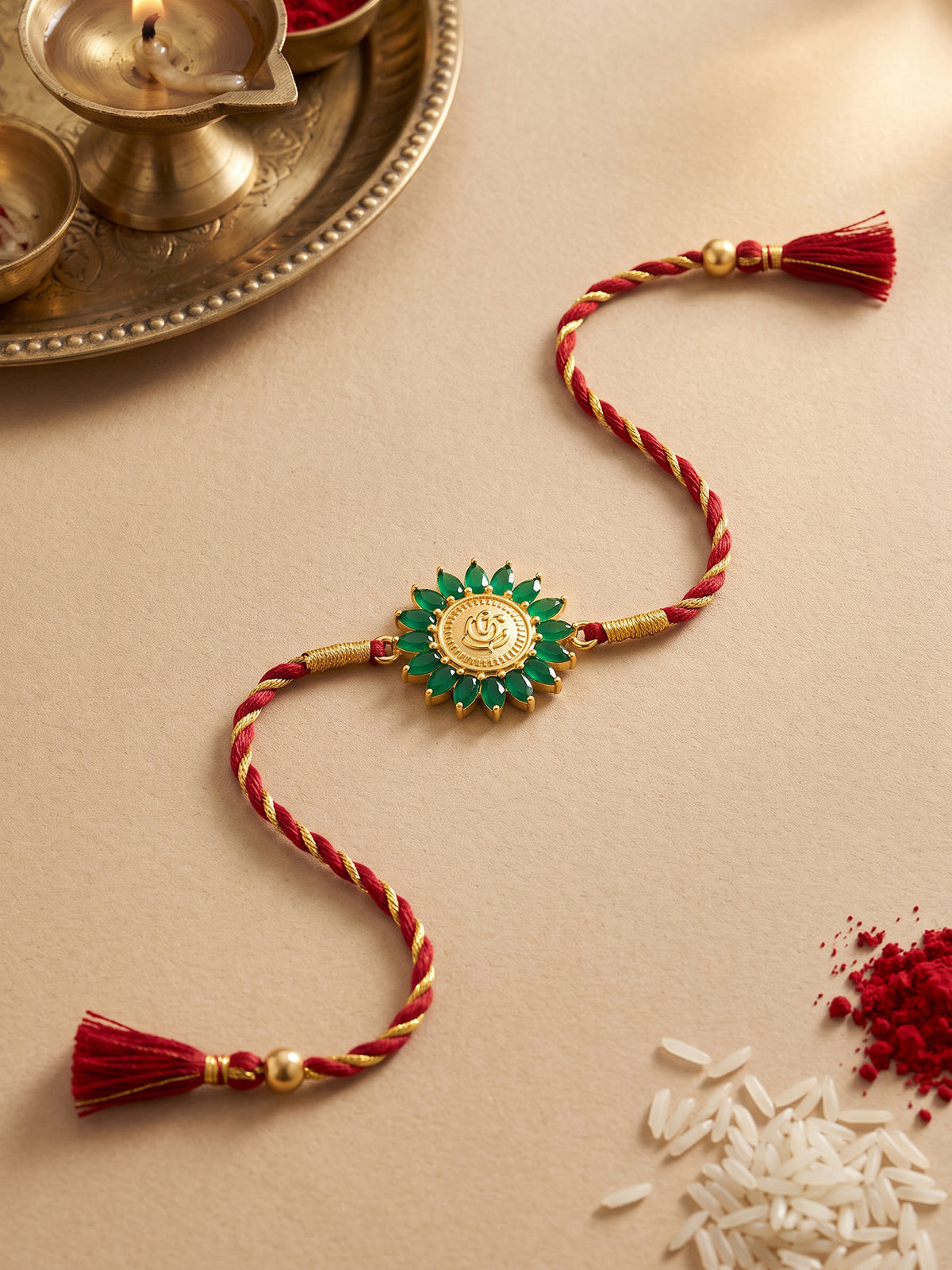 Golden Shree Gajanana Rakhi