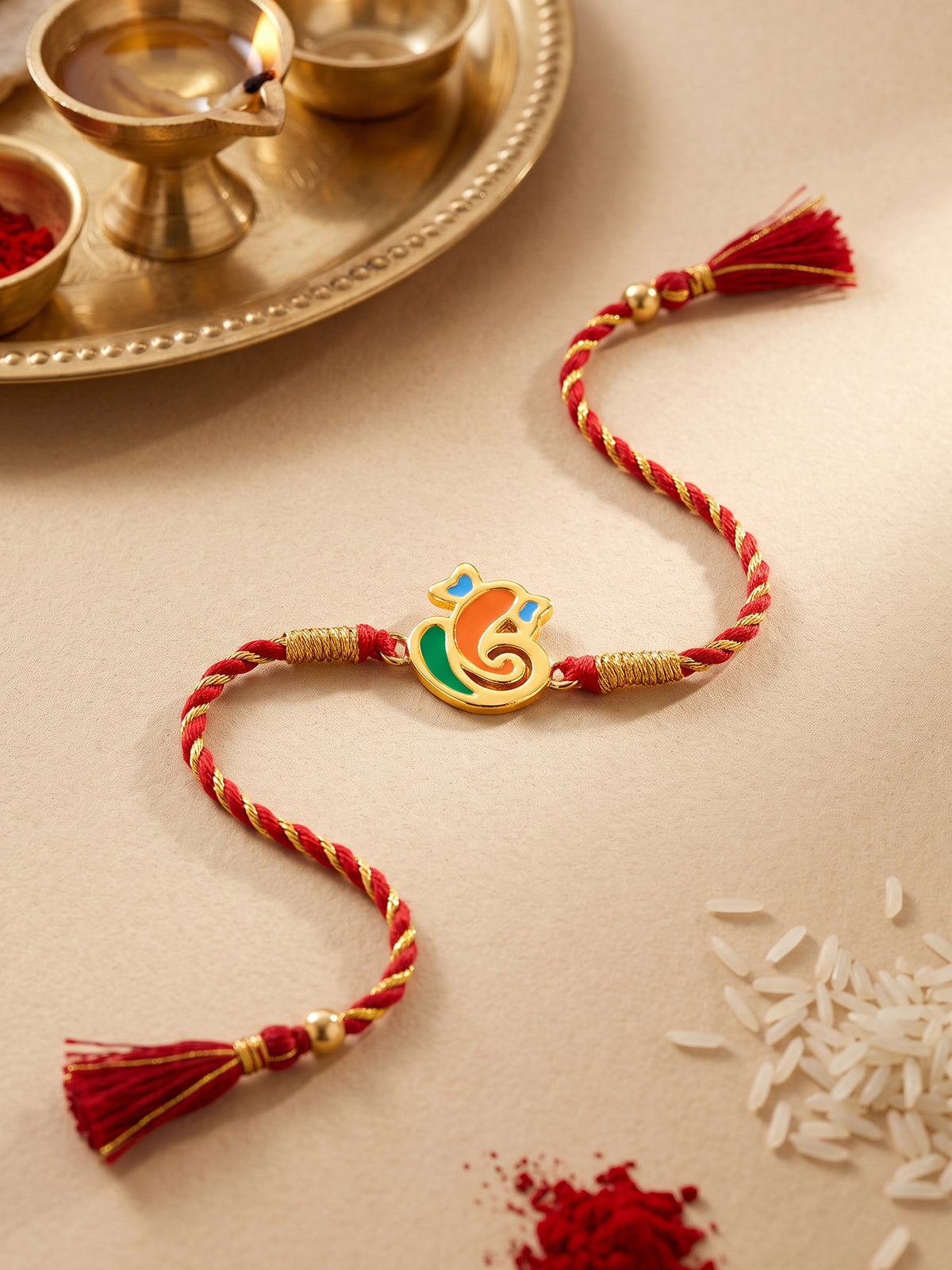 Golden Sukhkarta Grace Rakhi