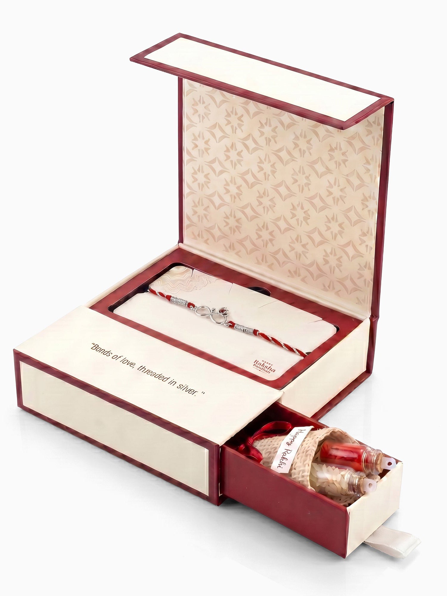 Silver Infinity Lotus Rakhi