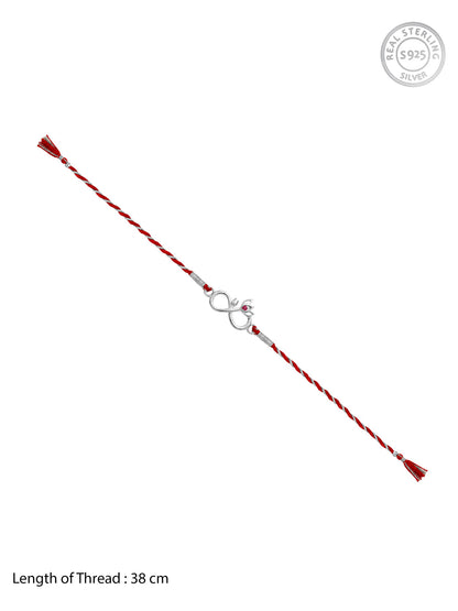Silver Infinity Lotus Rakhi