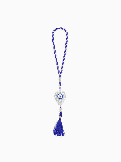 Silver Floral Evil Eye Lumba Rakhi