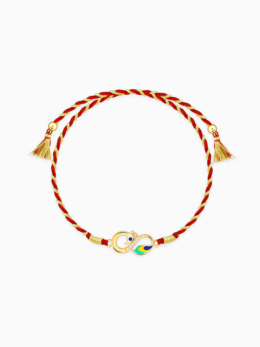 Golden Mayur Rakhi