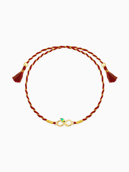 Golden Eternal Mor Rakhi