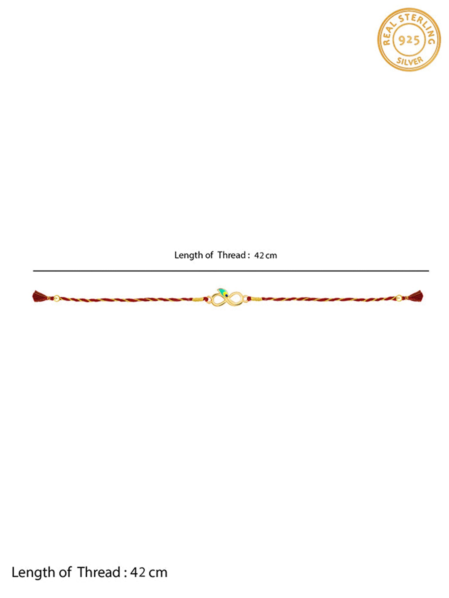 Golden Eternal Mor Rakhi