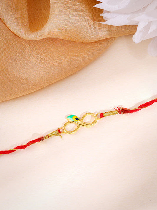 Golden Eternal Mor Rakhi