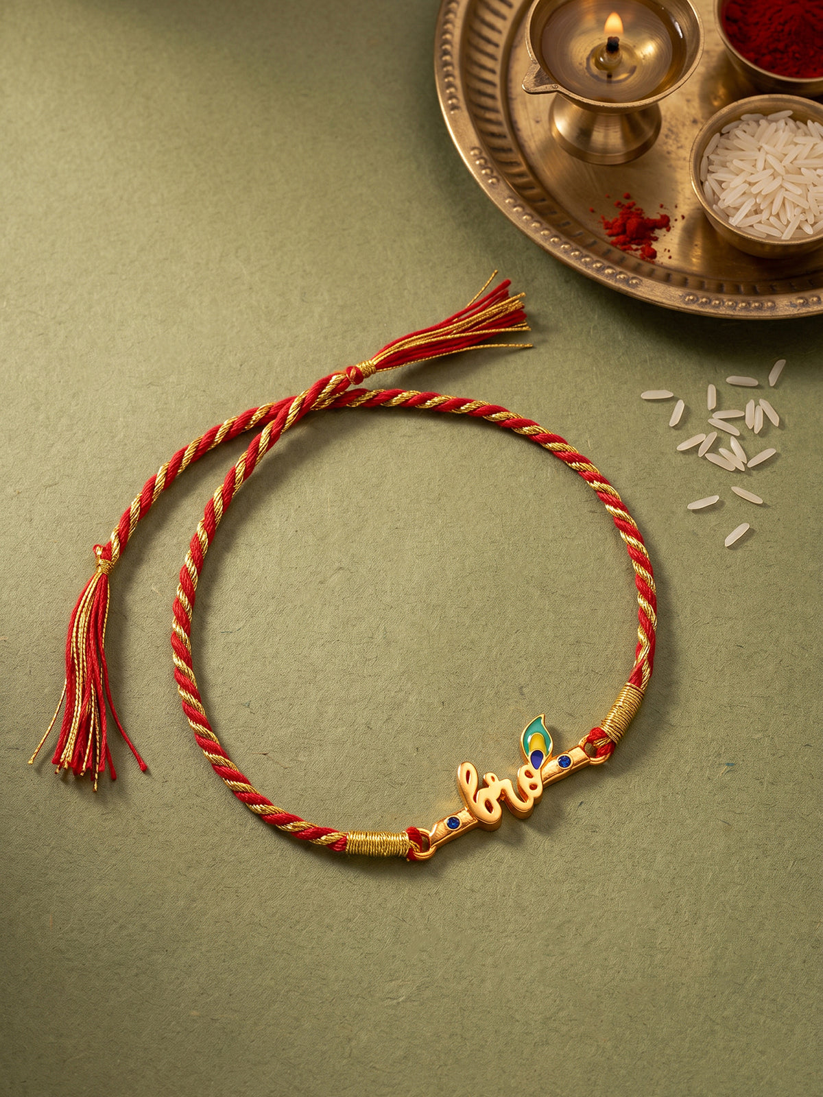 Golden Murlidhar Rakhi