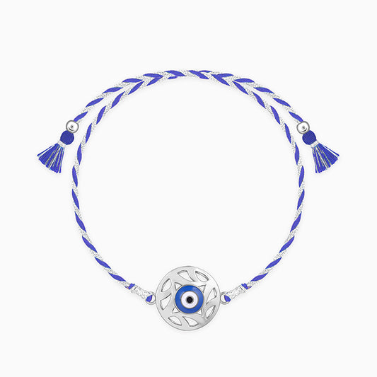 Silver Admiring Evil Eye Rakhi