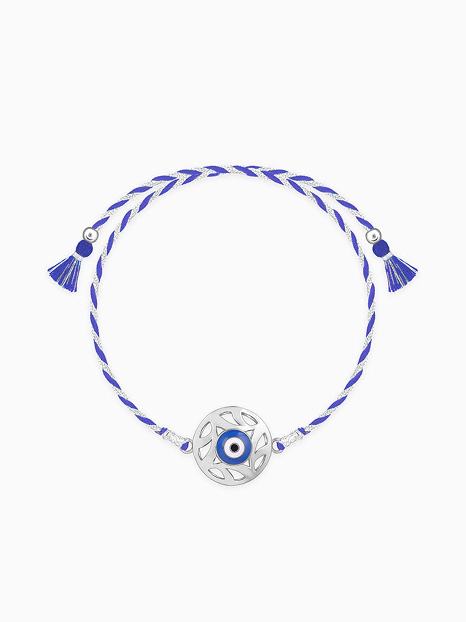 Silver Admiring Evil Eye Rakhi