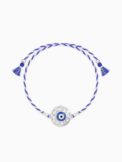 Silver Admiring Evil Eye Rakhi