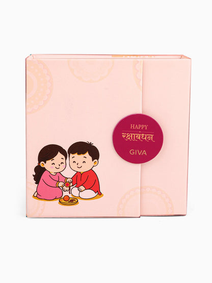 Golden Pearl-fect Mandala Rakhi