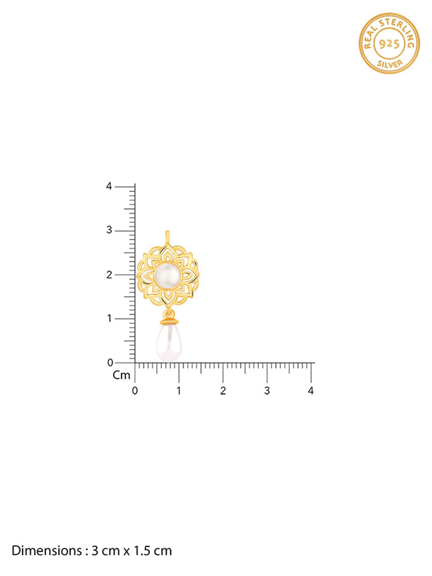 Golden Floret Pearl Lumba Rakhi