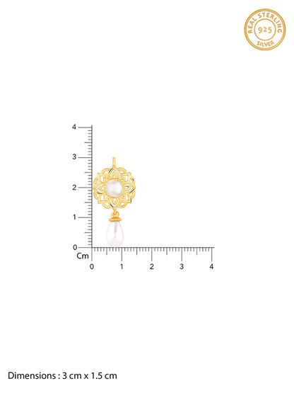 Golden Floret Pearl Lumba Rakhi