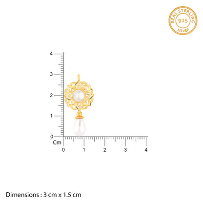 Golden Floret Pearl Lumba Rakhi