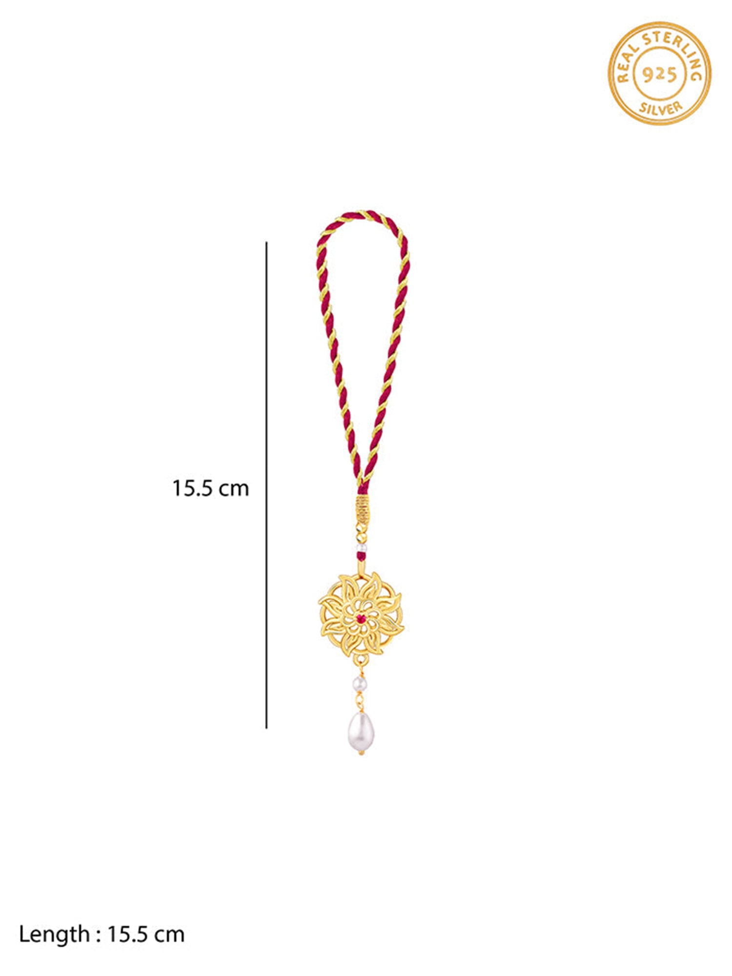 Golden Floret Mandala Lumba Rakhi