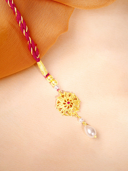 Golden Floret Mandala Lumba Rakhi