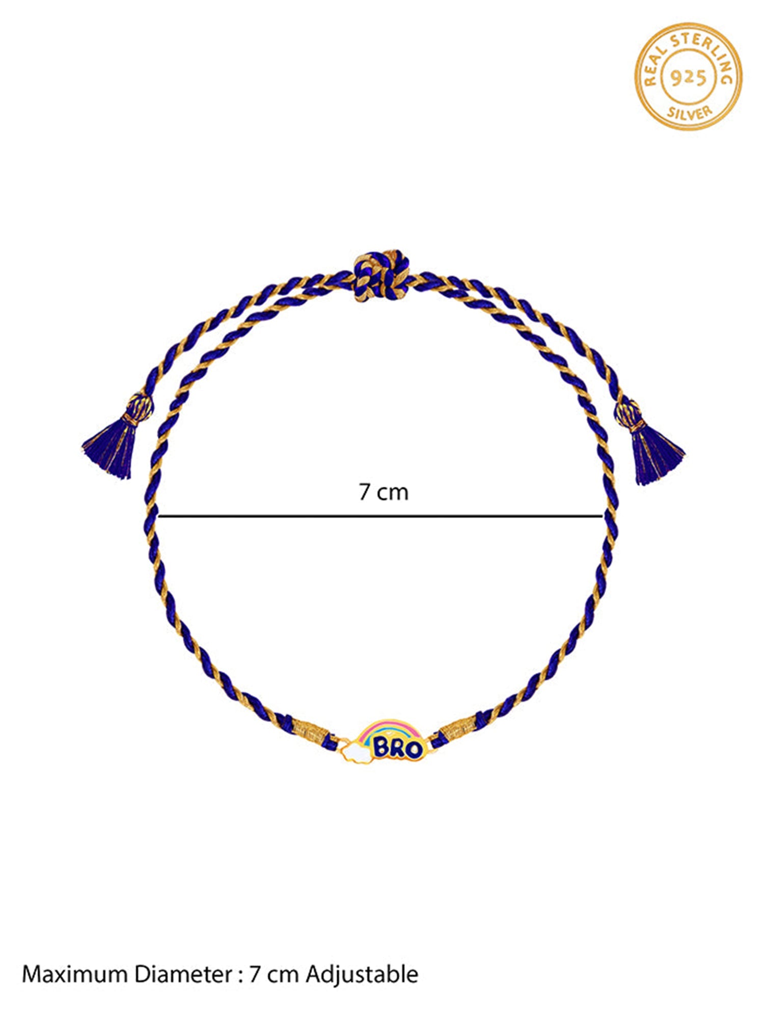 Golden Rainbow Bro Kids Rakhi