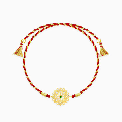 Golden Floral Mandala Rakhi