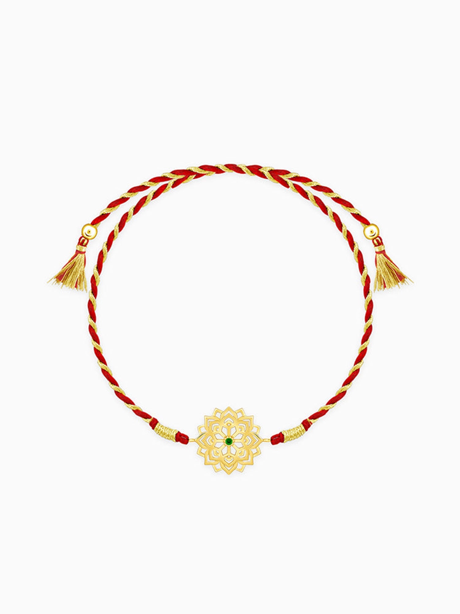 Golden Floral Mandala Rakhi