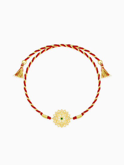 Golden Floral Mandala Rakhi