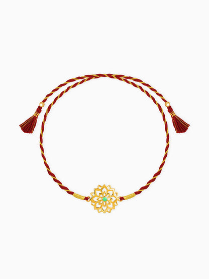 Golden Floret Rakhi
