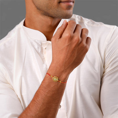 Golden Floret Rakhi