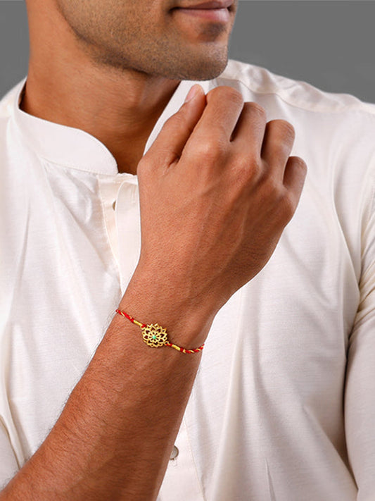 Golden Floret Rakhi