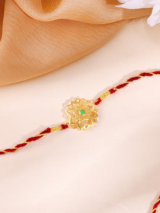 Golden Floret Rakhi