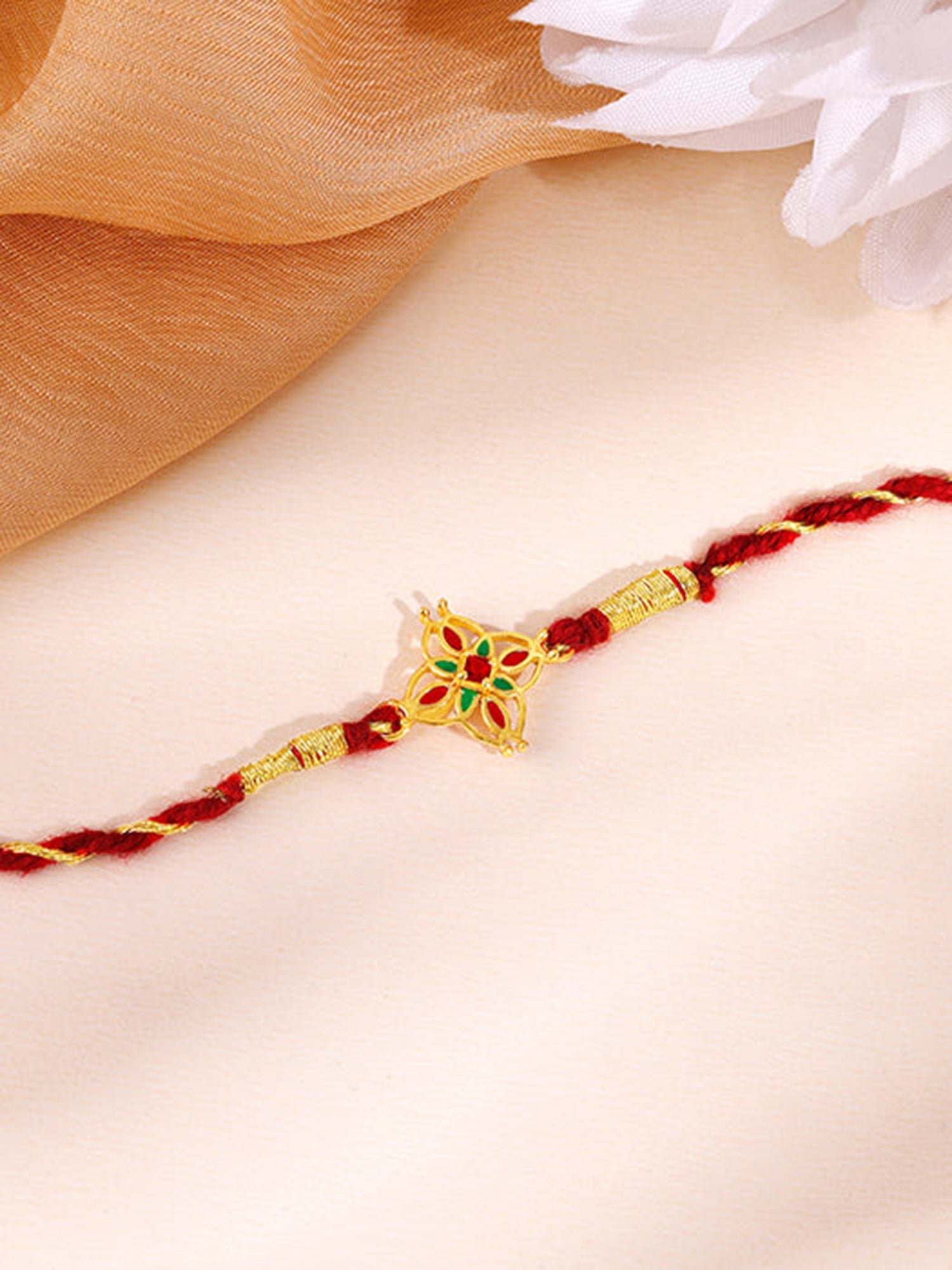 Golden Athangudi Rakhi