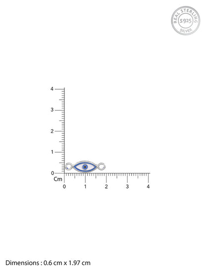 Silver Charming Evil Eye Rakhi