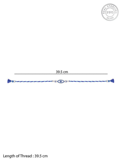Silver Charming Evil Eye Rakhi