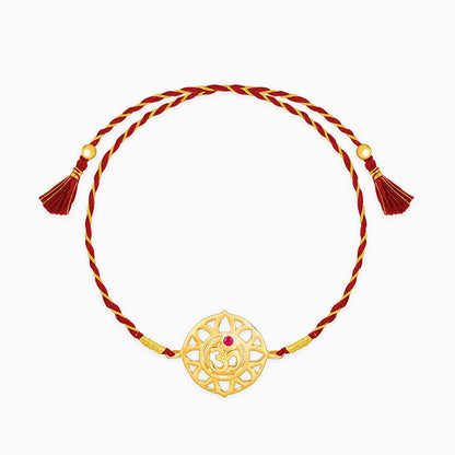 Golden Floret Omkara Rakhi