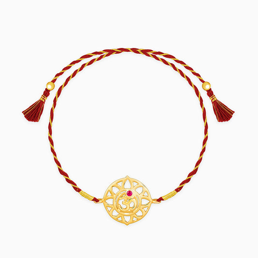 Golden Floret Omkara Rakhi