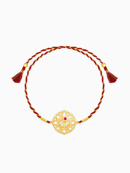 Golden Floret Omkara Rakhi