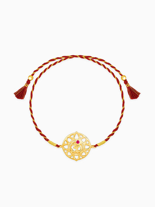 Golden Floret Omkara Rakhi