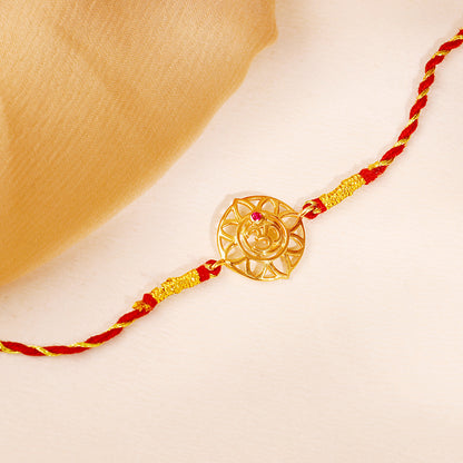 Golden Floret Omkara Rakhi