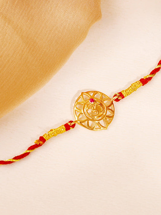 Golden Floret Omkara Rakhi
