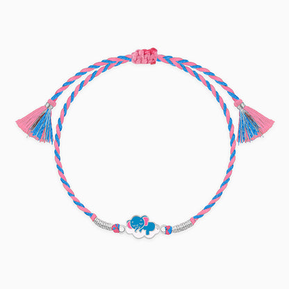 Silver Adorable Elephant Kids Rakhi