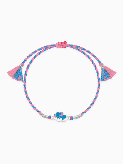 Silver Adorable Elephant Kids Rakhi