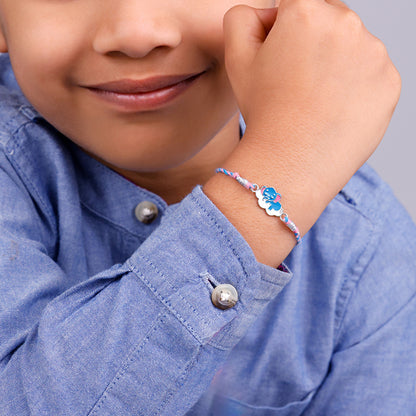 Silver Adorable Elephant Kids Rakhi