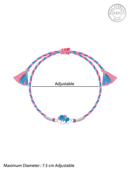 Silver Adorable Elephant Kids Rakhi
