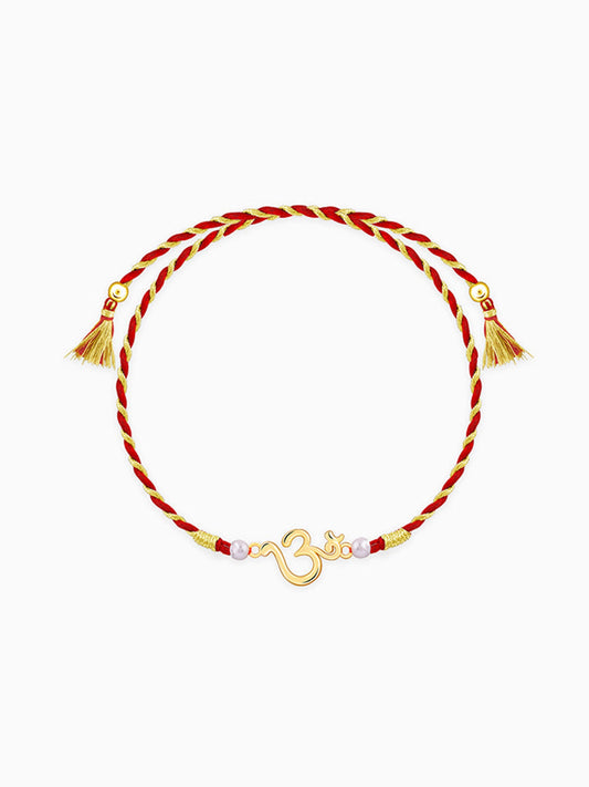 Golden Spiritual Om Rakhi