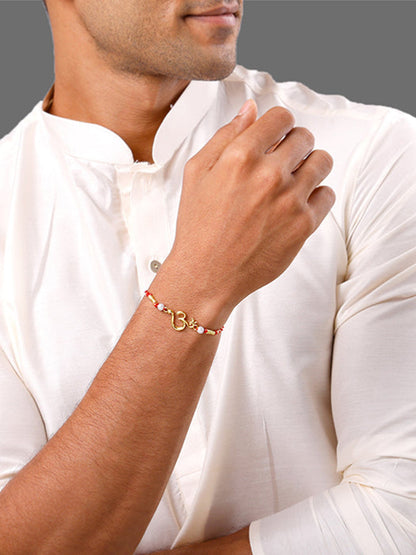 Golden Spiritual Om Rakhi