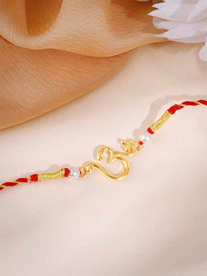 Golden Spiritual Om Rakhi
