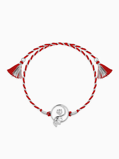 Silver Blossom Bond Rakhi