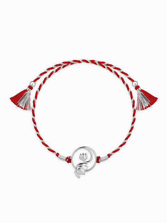 Silver Blossom Bond Rakhi