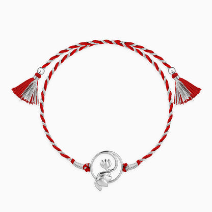 Silver Blossom Bond Rakhi