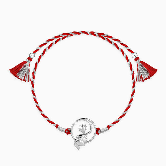 Silver Blossom Bond Rakhi